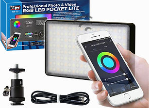 Professional Photo & Video RGB LED Pocket Lite, smartphone color control, theshutterbug.